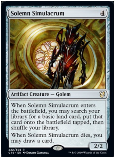 Solemn Simulacrum Commander 2019 MTG