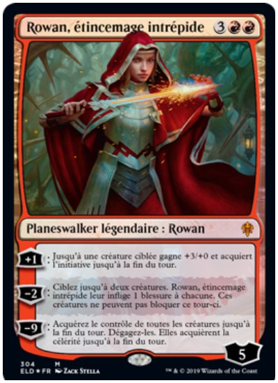 Rowan, Intrepid Sparkmage French MTG Throne of Eldraine