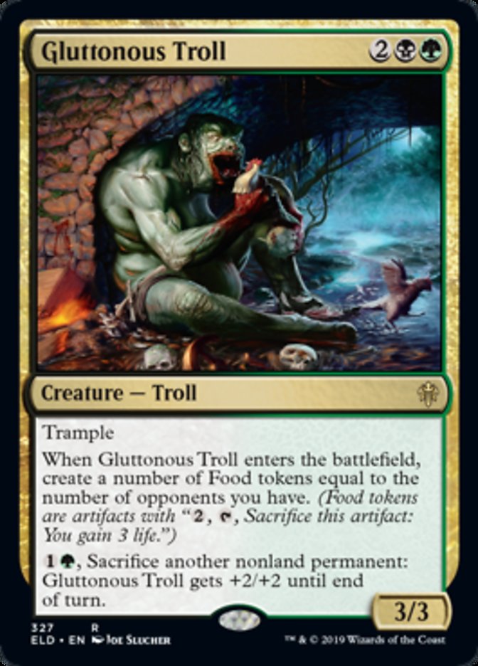 Gluttonous Troll Spoiler Magic Throne of Eldraine