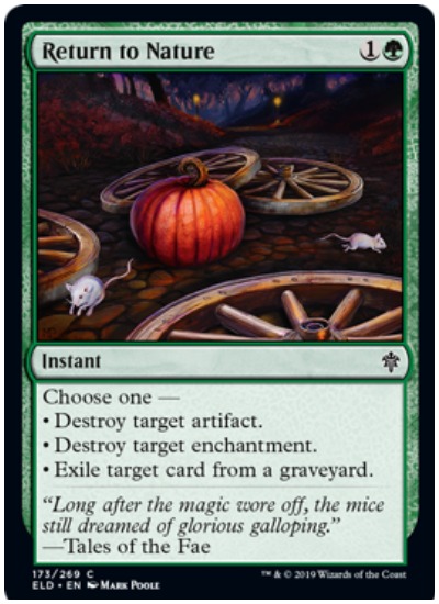Return to Nature MTG Throne of Eldraine