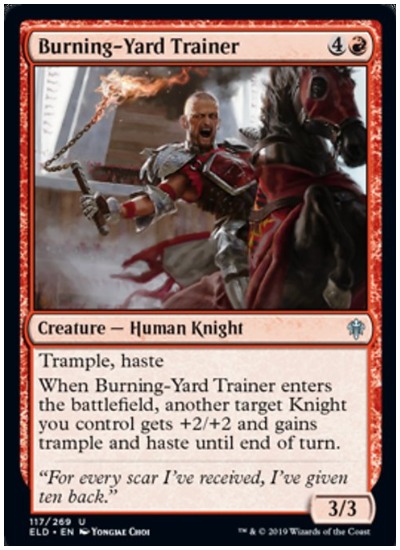 Burning Yard Trainer MTG Throne of Eldraine