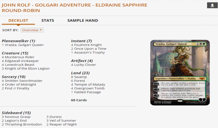 MPL Golgari Adventure MTG Arena