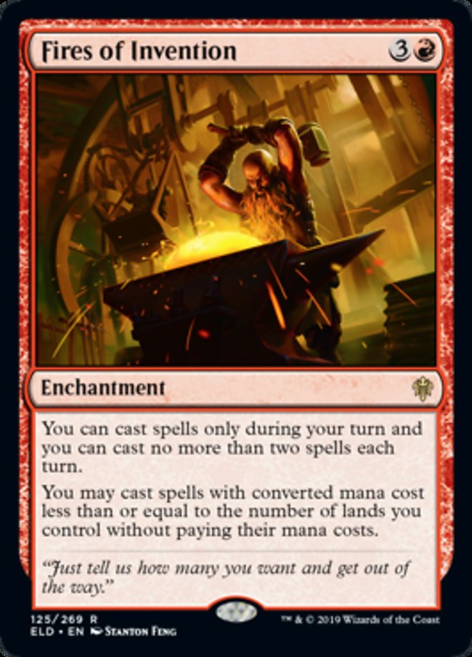 Fires of Invention Magic Throne of Eldraine