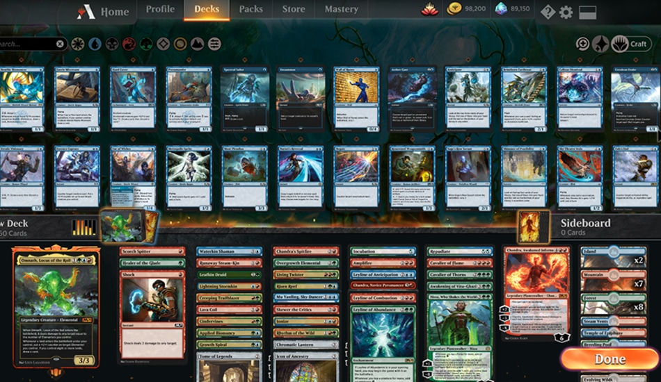 MTG Arena Brawl deck contruction example