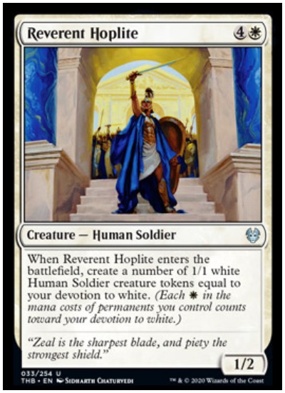 Reverent Hoplite THB MTG