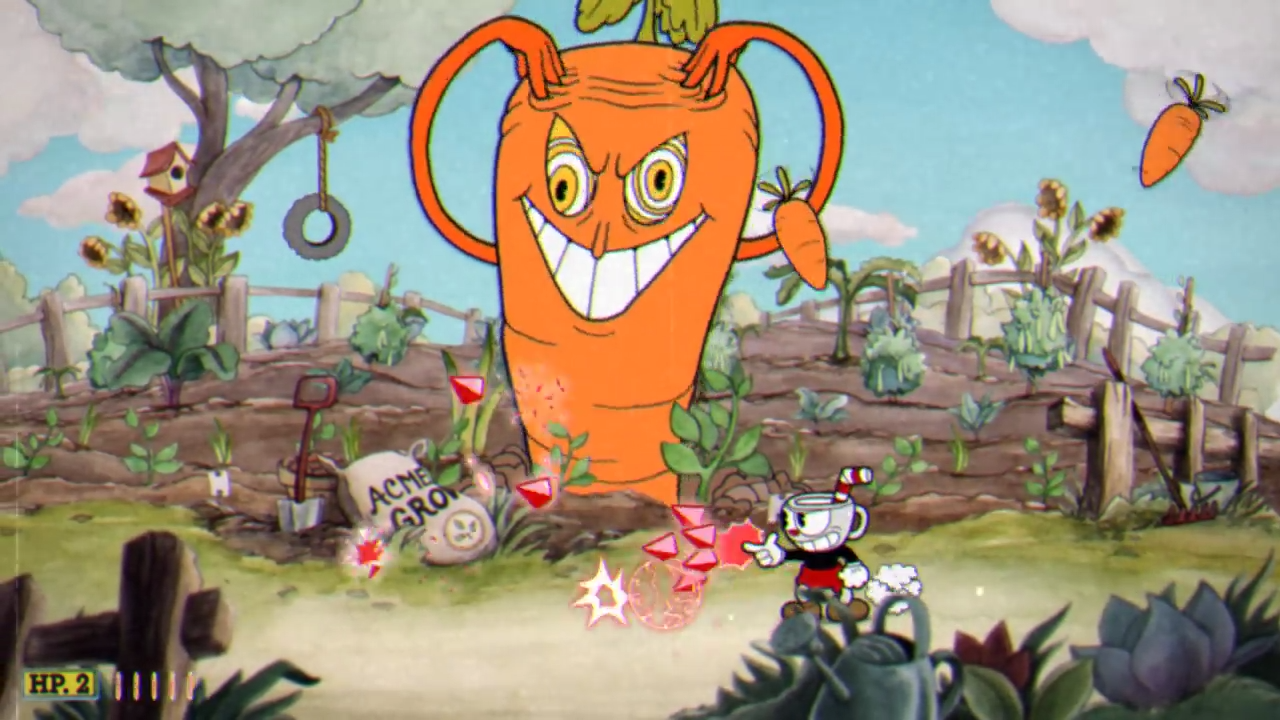 Cuphead mobile android. Капхед босс морковь. Капхед 1 босс. Босс морковка из игры Cuphead. Игра Cuphead босс морковь.